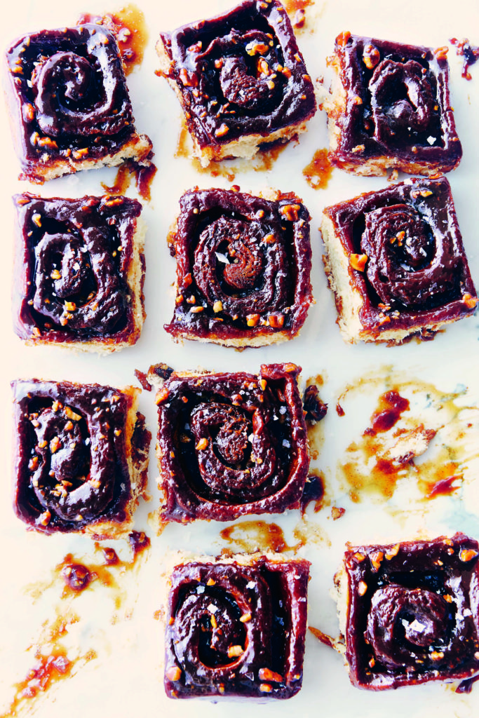 Burnt Caramel and Seal Salt Sticky Buns