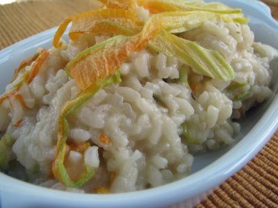 Risotto with Zucchini Blossoms