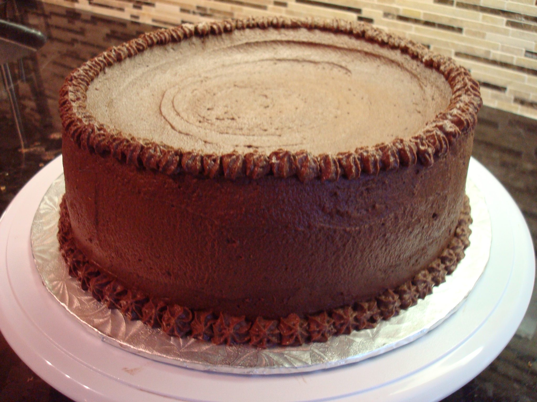 Walnut Torta with Chocolate Whipped Cream Frosting