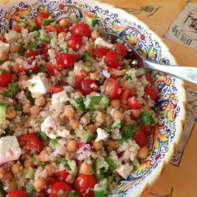 Chickpea Feta Quinoa Summer Salad Recipe