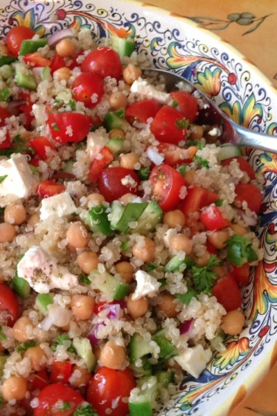 Chickpea Feta Cheese Quinoa Salad