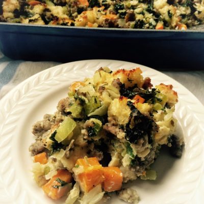 Italian Style Sausage, Kale and Butternut Squash Stuffing